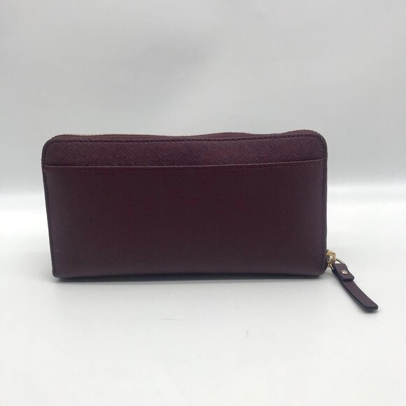 Kate Spade New York Plum Saffiano Leather Laurel Way Neda Wallet - Picture 2 of 11